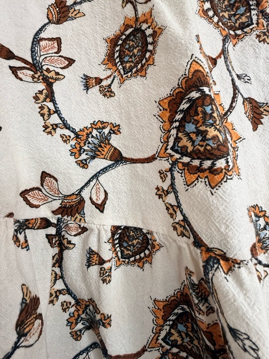 a.n.a Floral Cotton Peplum Top Sleeveless Boho Medium - Picture 3 of 6